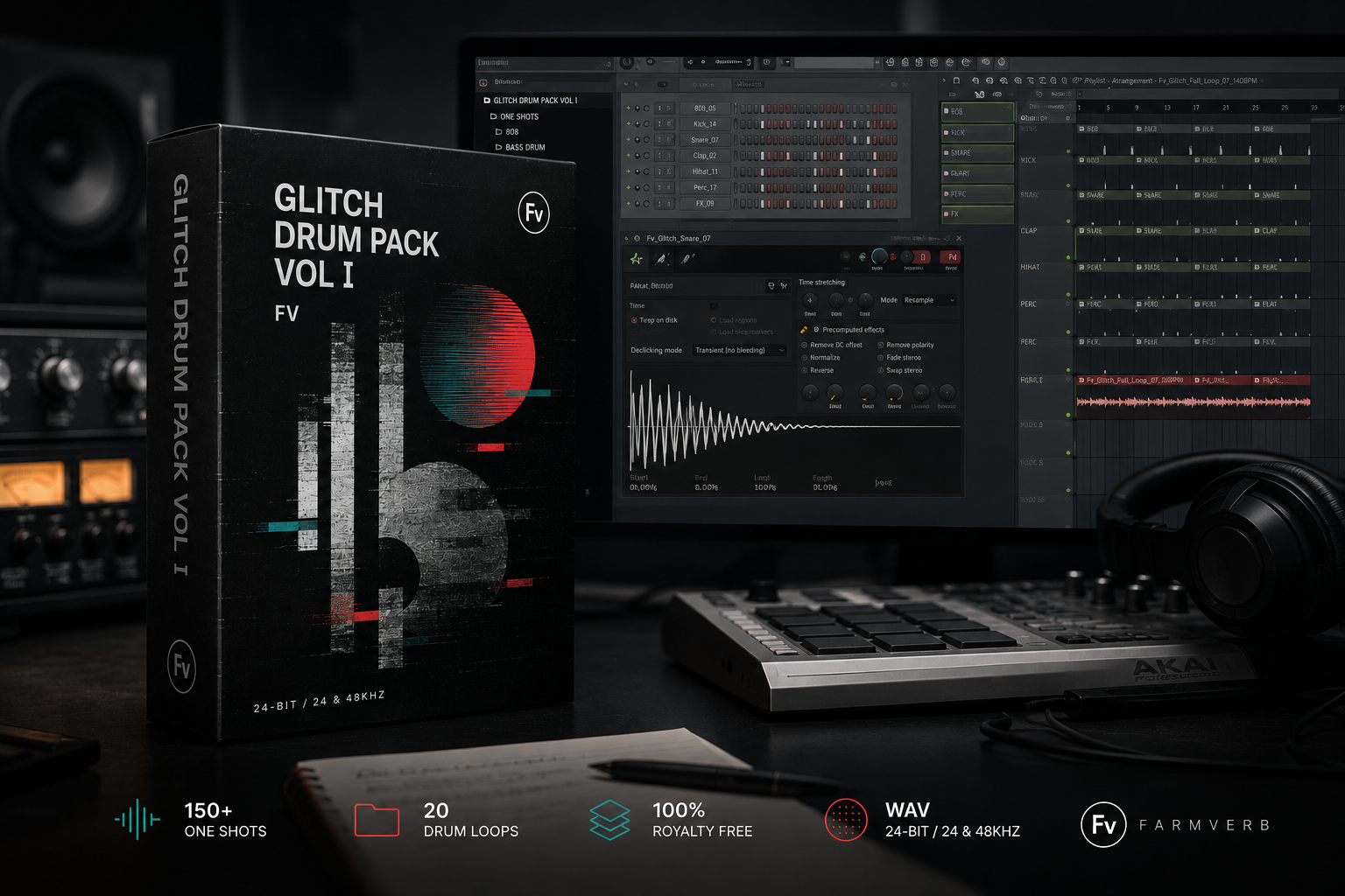Glitch Drum Pack studio scene